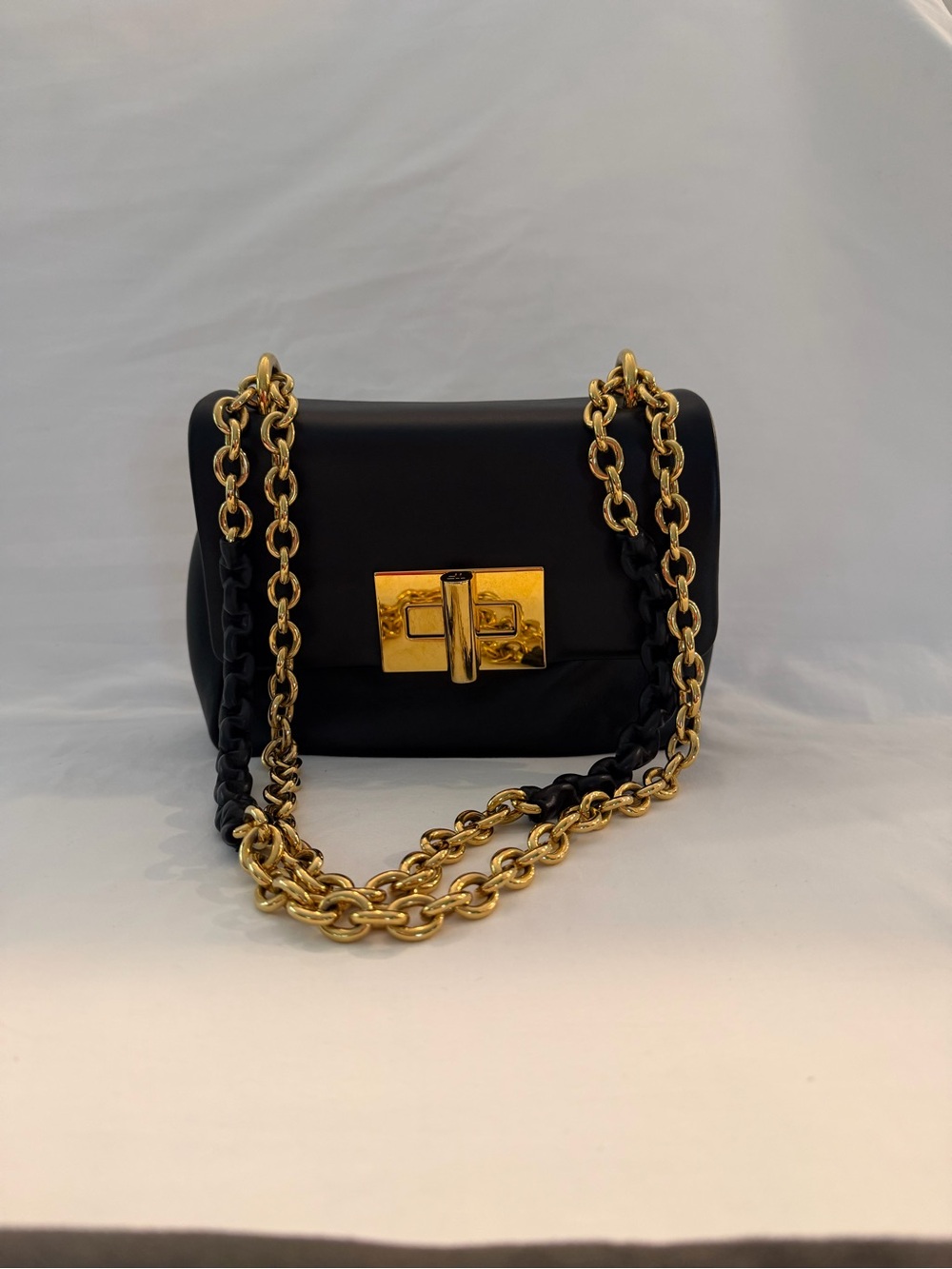 Tom Ford Black Leather Natalia Shoulder Bag